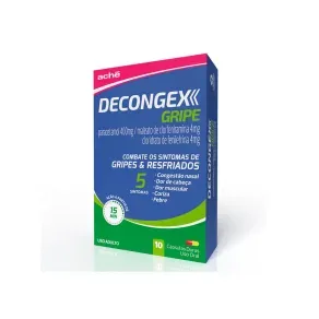 Decongex Gripe 400mg + 4mg + 4mg Capsula Dura - Caixa com 10 Capsulas